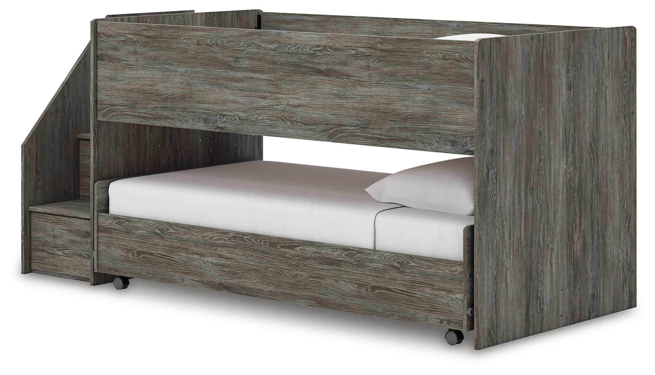 Frandern - Twin Over Twin Loft Bed - Gray - Image 2