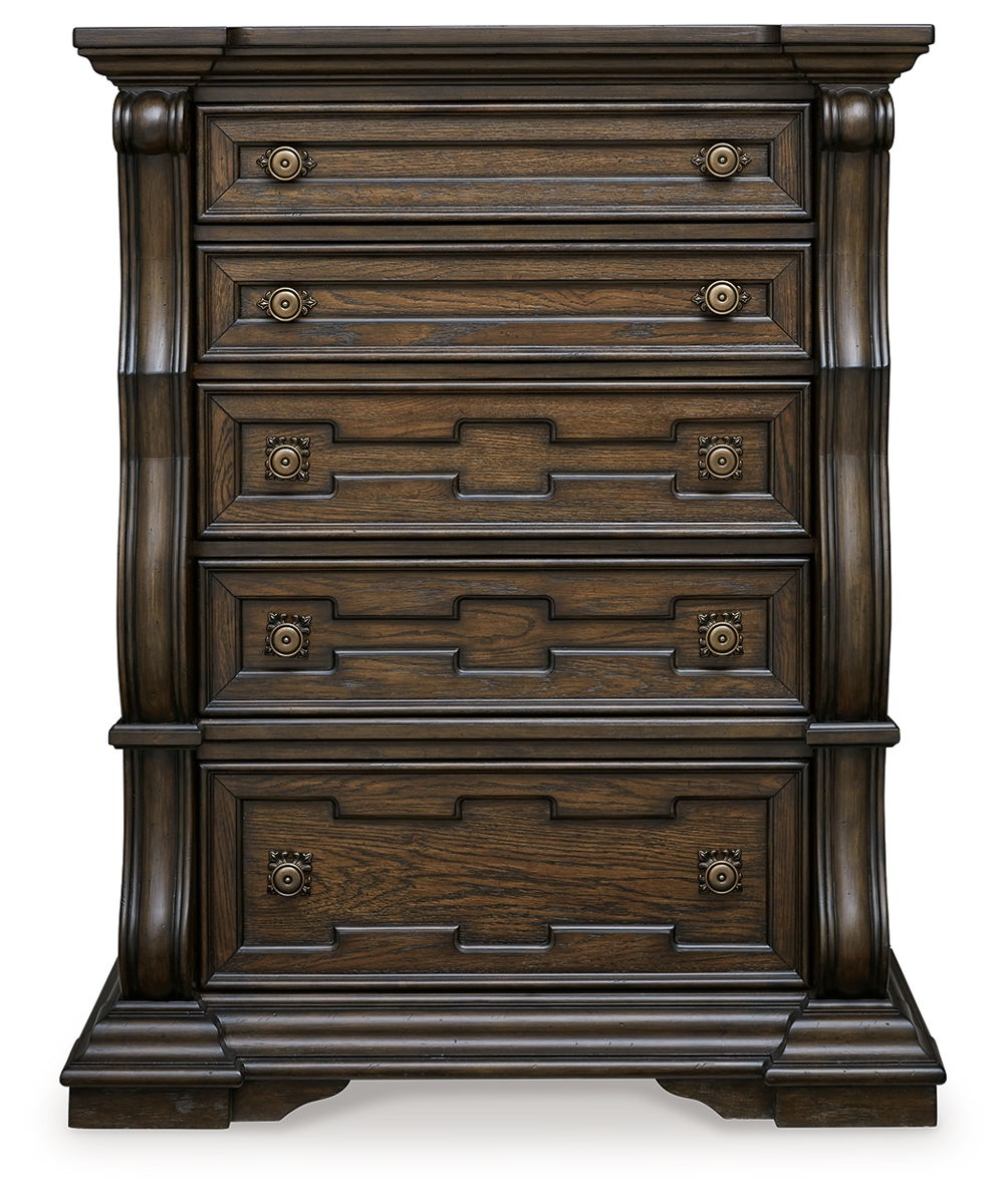 Maylee - Five Drawer Chest - Dark Brown - Image 3