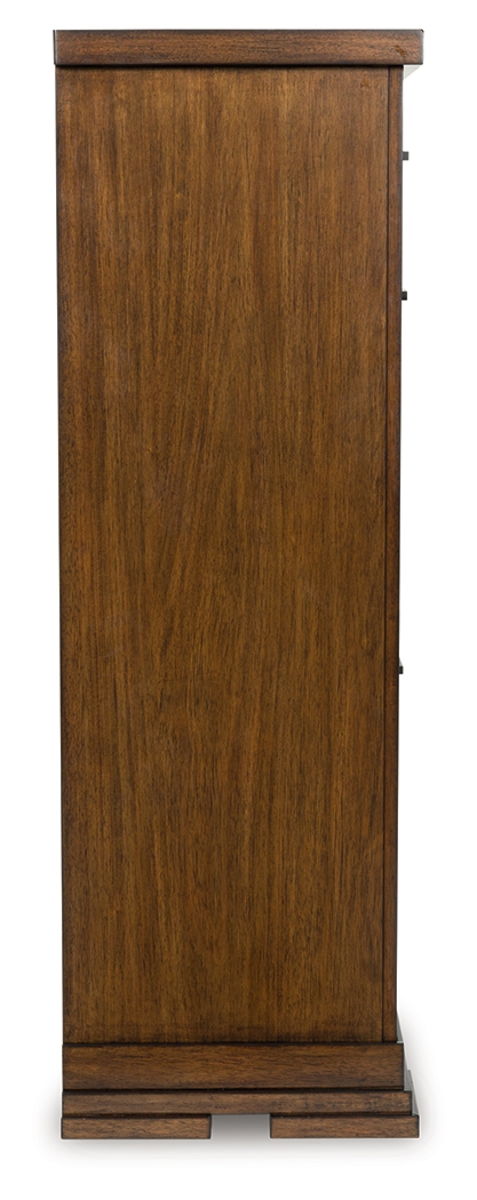 Taffenbrook - Five Drawer Chest - Medium Brown - Image 2