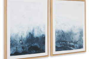 Holport - Wall Art Set (Set of 2) - Blue / White