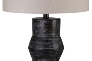Kerbert - Terracotta Table Lamp - Distressed Black