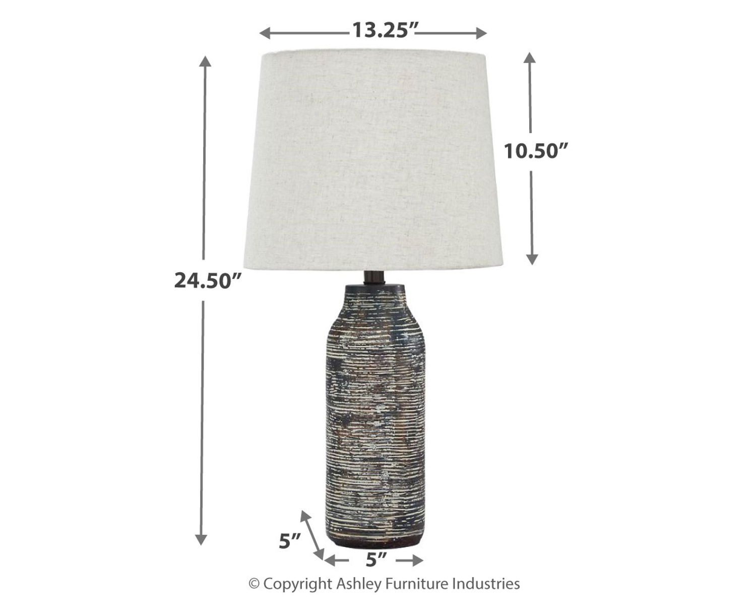 Mahima - Paper Table Lamp (Set of 2) - Black / White - Image 3