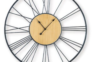 Brockett - Wall Clock - Black / Natural