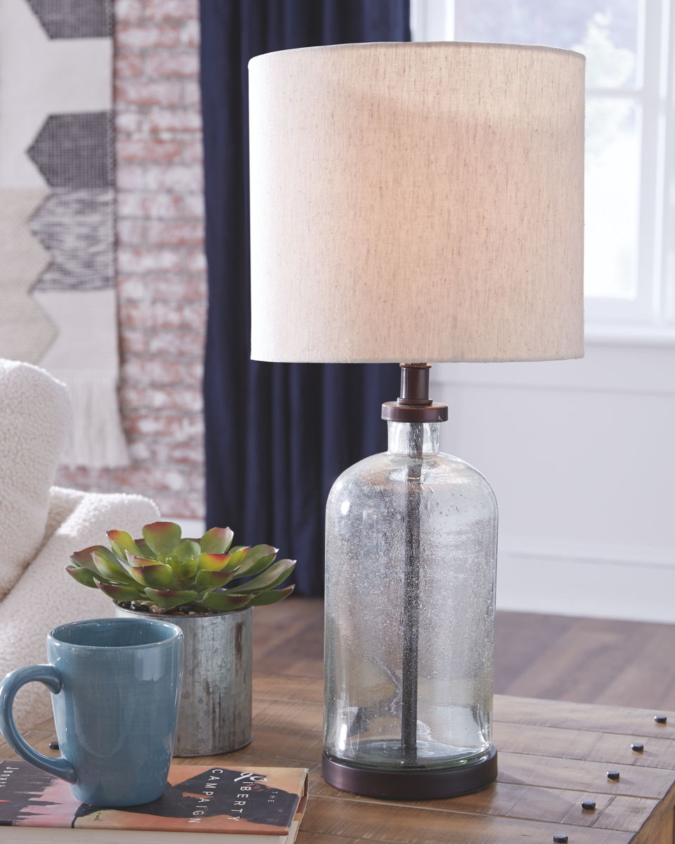 Bandile - Glass Table Lamp - Clear / Bronze Finish - Image 2