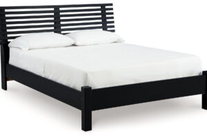 Danziar - Full Slat Panel Bed With Low Footboard - Black