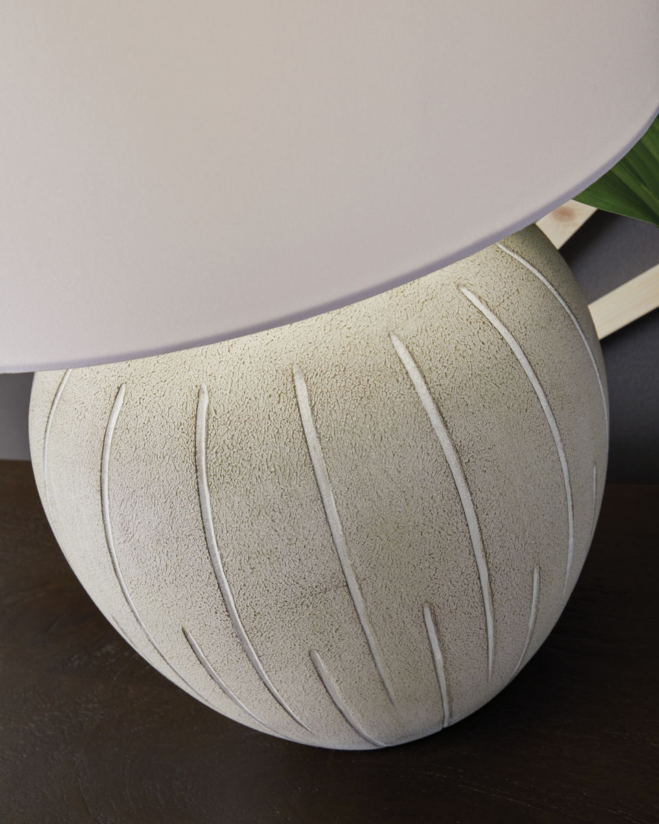 Calbert - Poly Table Lamp - Warm Gray - Image 2