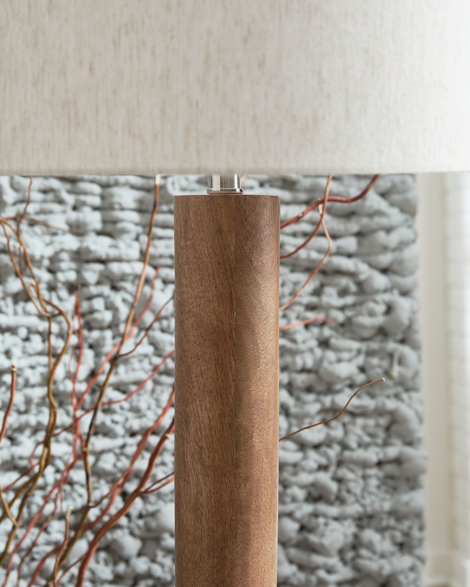 Ailsa - Wood Floor Lamp - Natural Brown - Image 4
