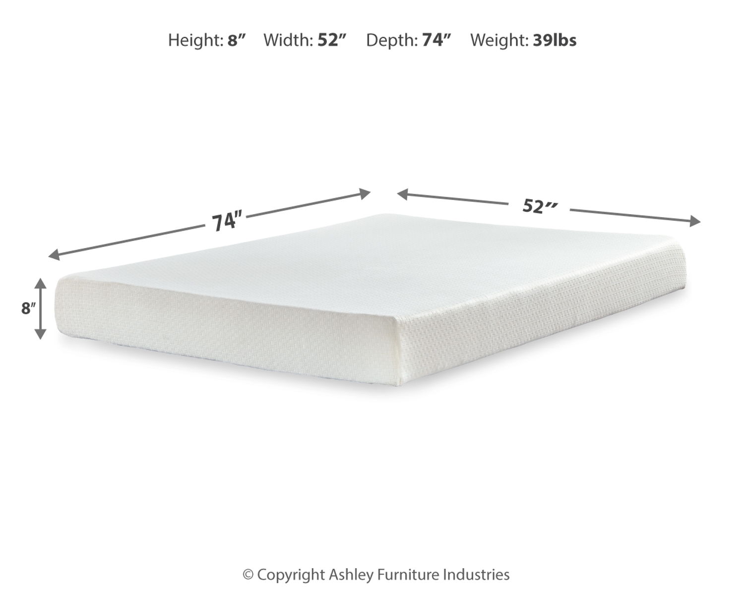 Chime 8 Inch Memory Foam - Medium Memory Foam Mattress - Image 2