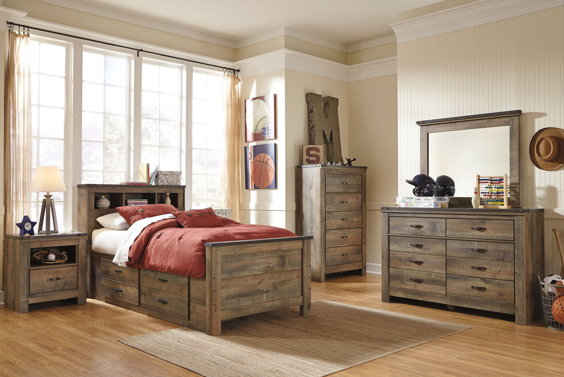 Trinell - Bookcase Bed With Storage - Image 5