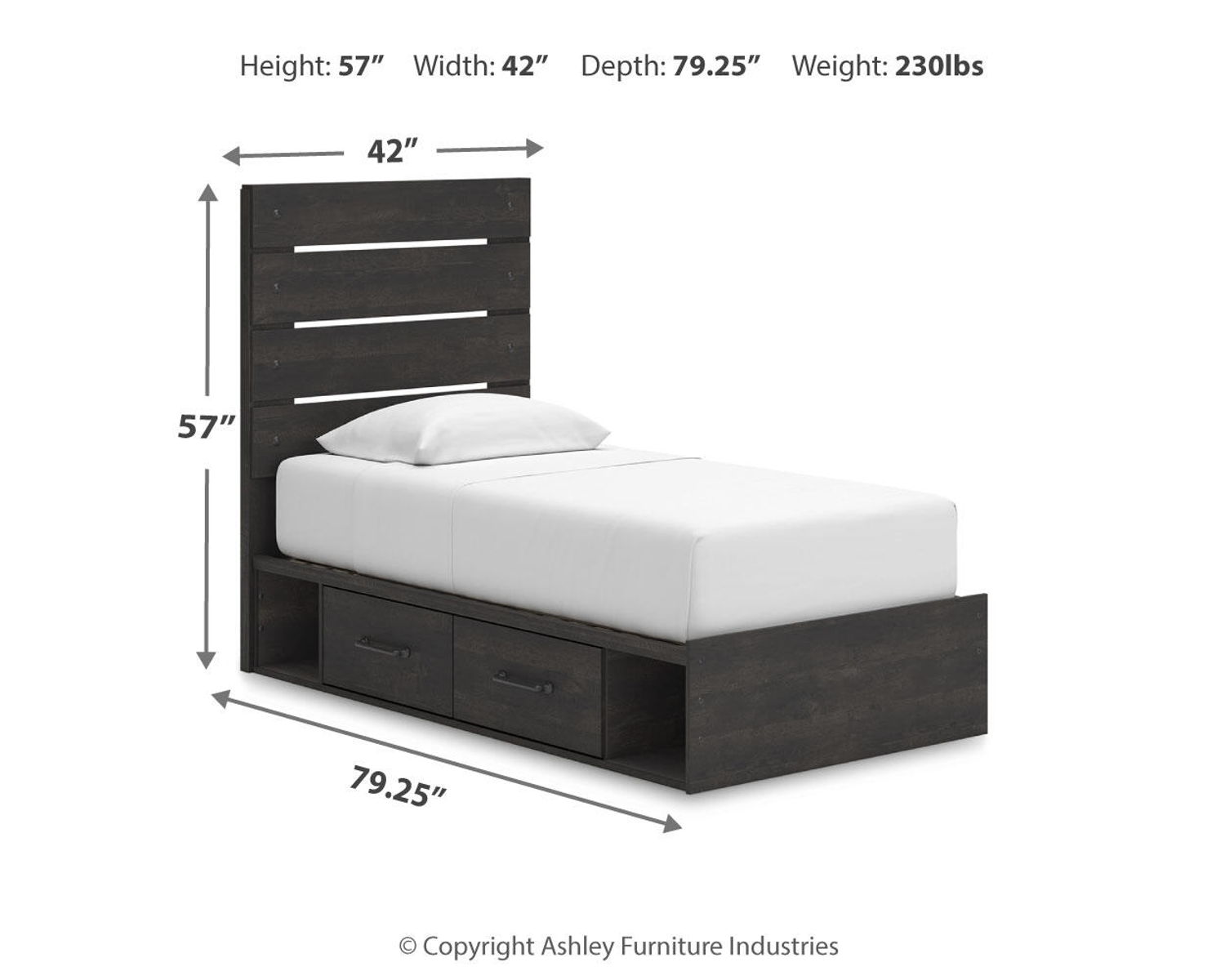 Hollivern - Panel Bed With Storage - Image 5