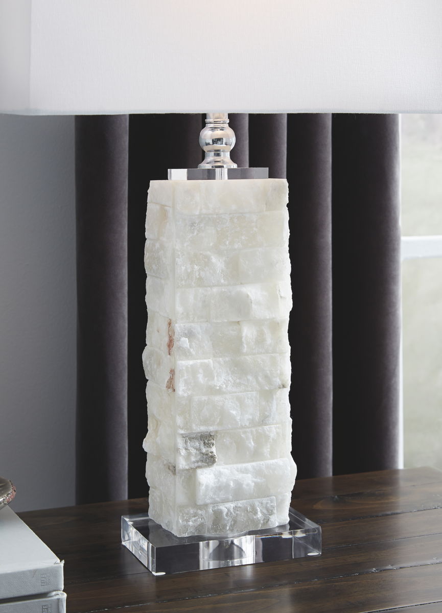 Malise - Alabaster Table Lamp - White - Image 4