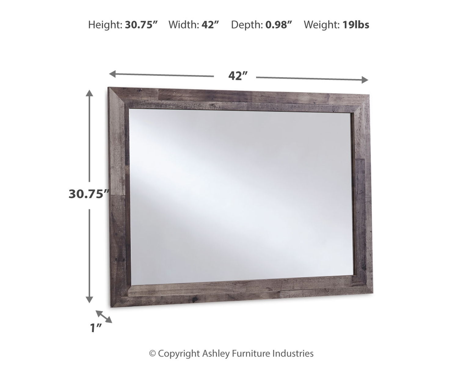 Derekson - Bedroom Mirror - Multi Gray - Image 3