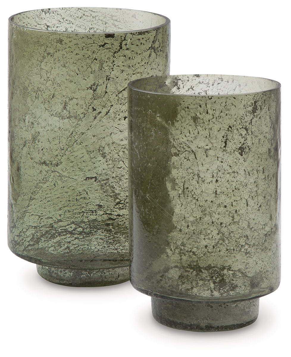 Clarkton - Candle Holder Set (Set of 2) - Green - Image 2