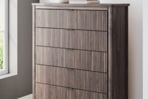 Pamytta - Five Drawer Wide Chest - Brown