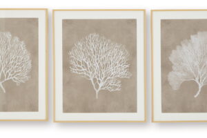 Hendridge - Wall Art Set (Set of 3) - Taupe / White