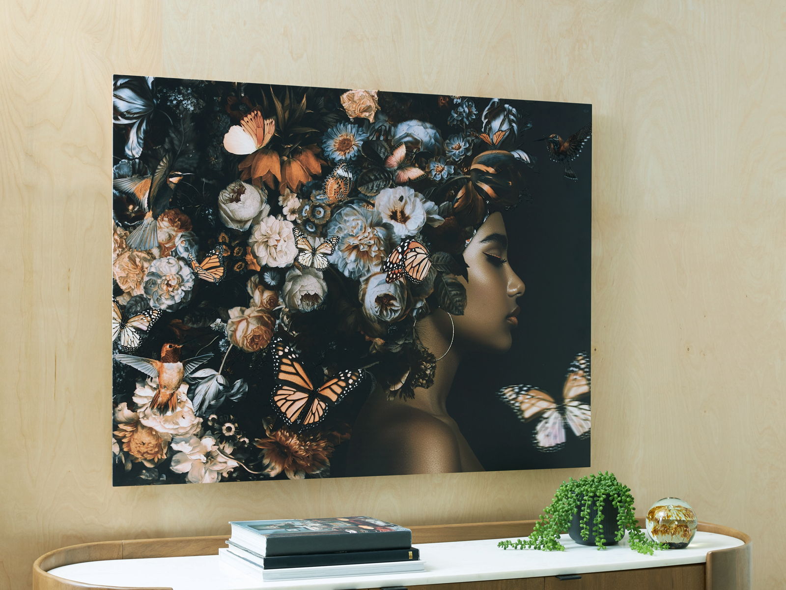 Valfer - Wall Art - Orange / Black / White - Image 3
