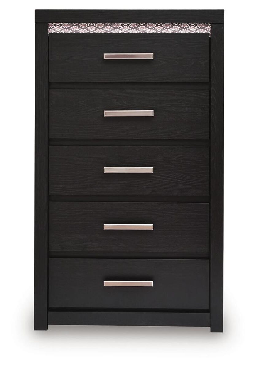 Brizmore - Five Drawer Chest - Black - Image 2