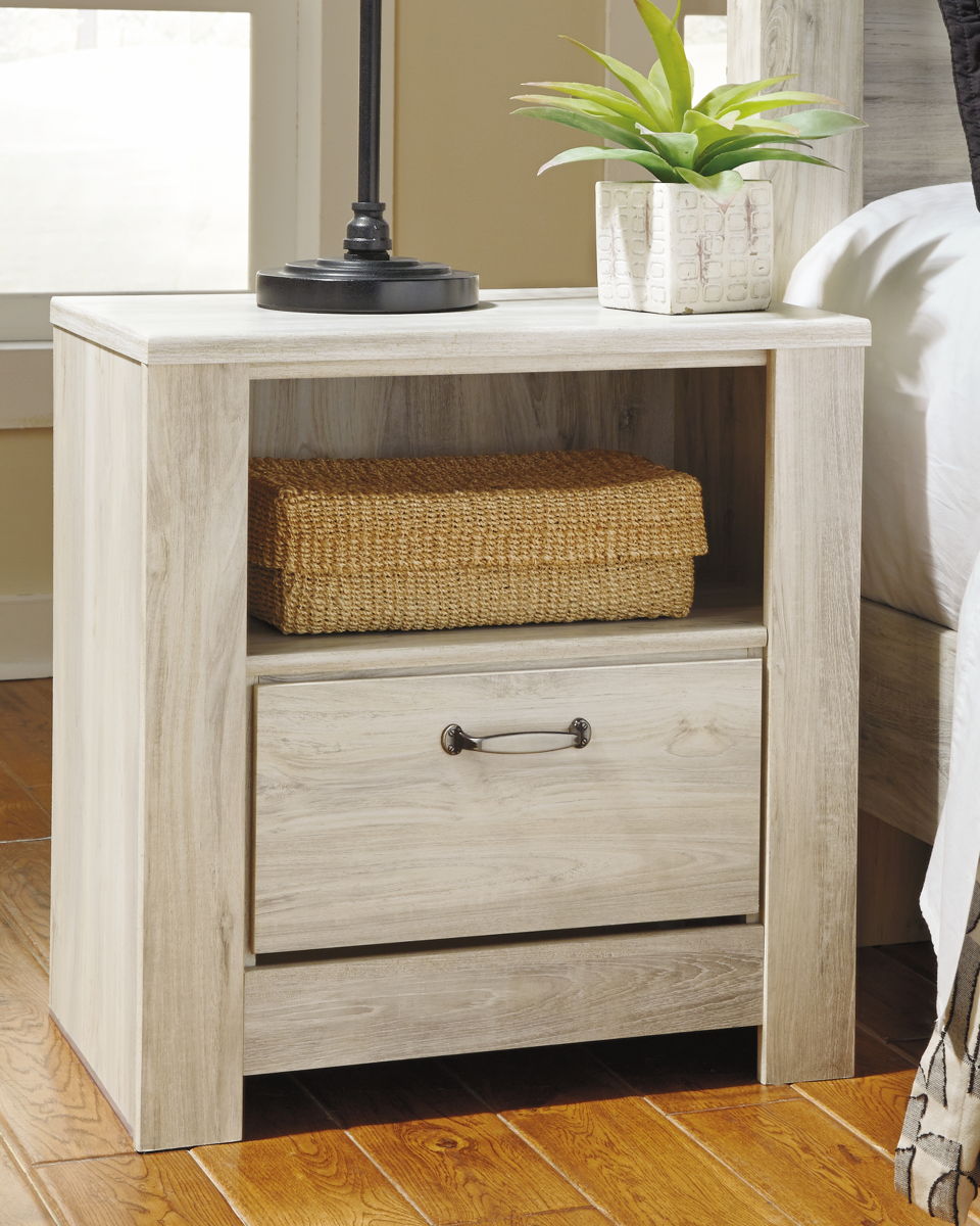 Bellaby - One Drawer Night Stand - Whitewash - Image 2