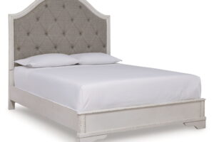 Blendon - Queen Upholstered Panel Bed - Rustic Brown