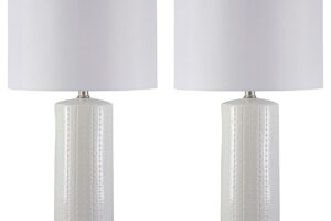 Steuben - Ceramic Table Lamp (Set of 2) - White