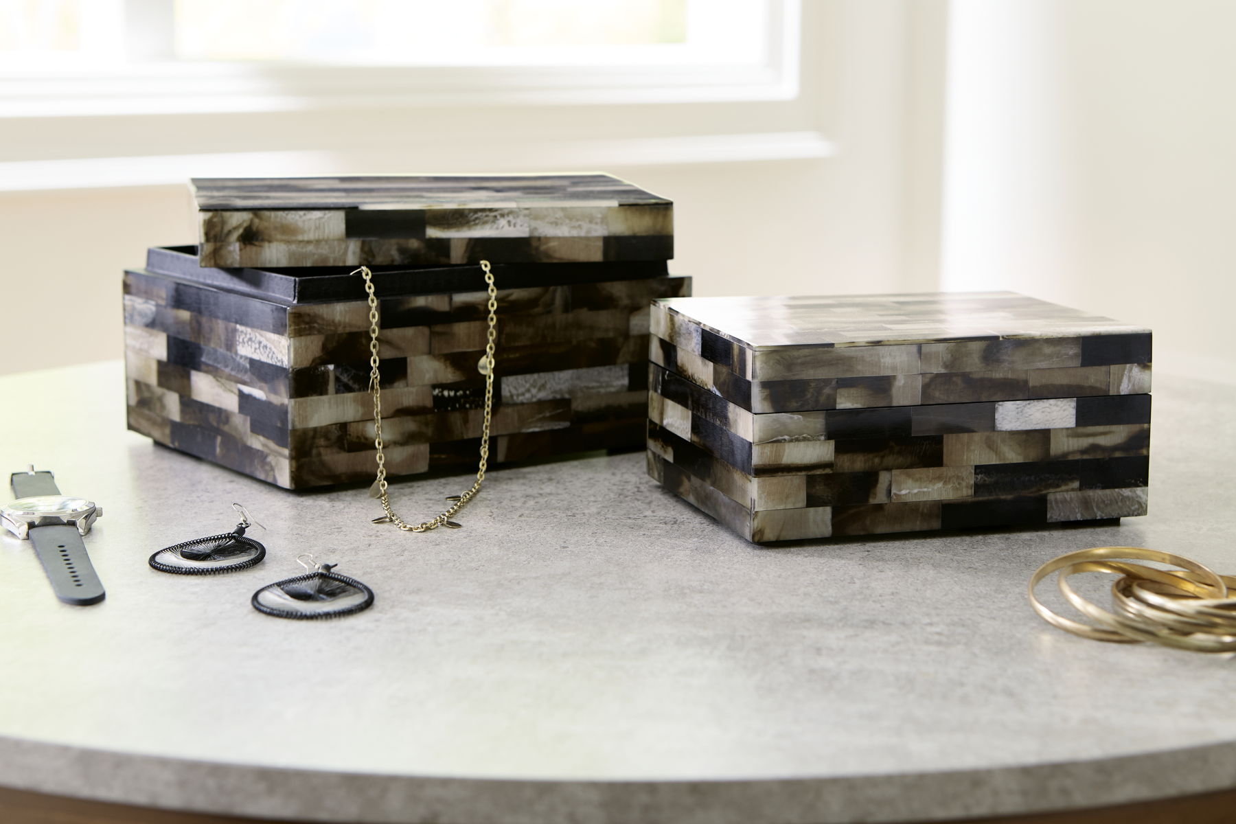 Ellford - Box Set (Set of 2) - Black / Brown / Cream - Image 2