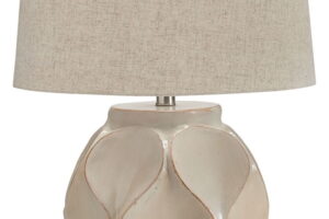 Edselham - Paper Table Lamp - Distressed Cream