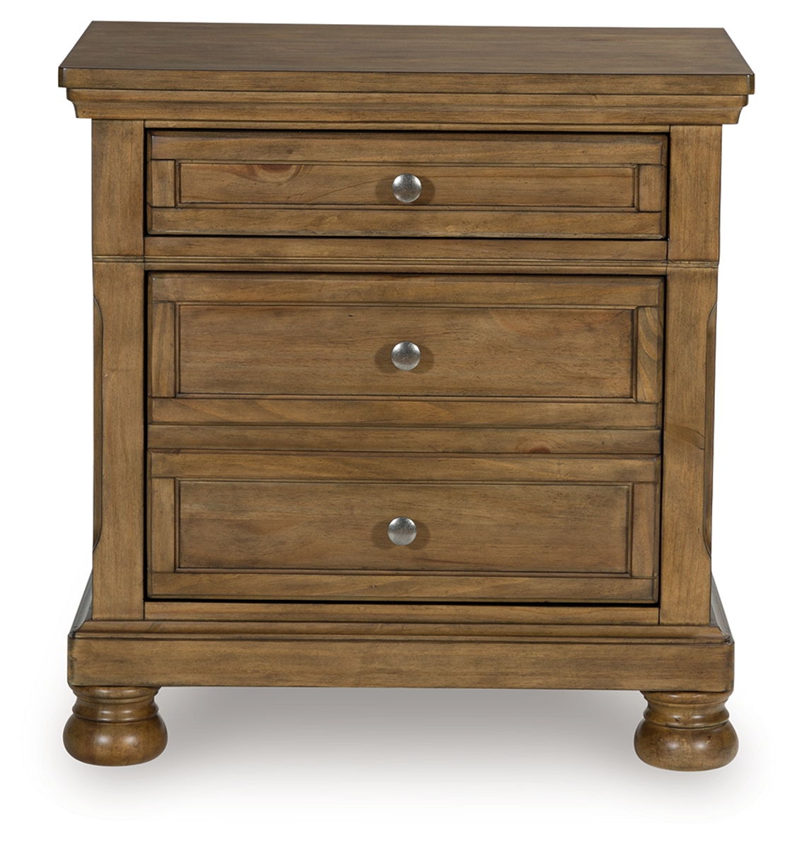 Feddinger - Two Drawer Night Stand - Medium Brown - Image 2