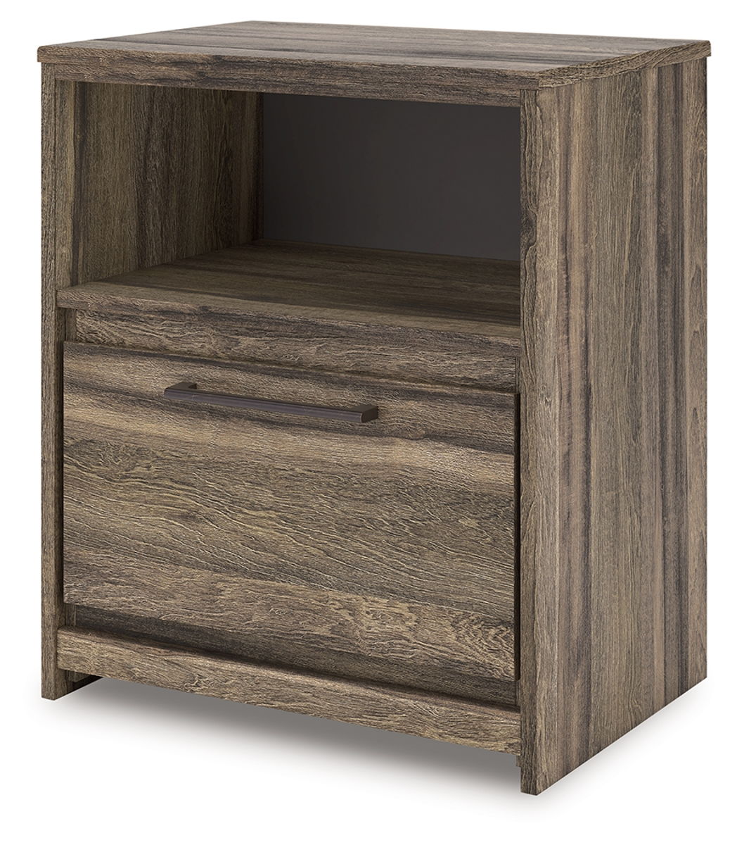 Elbrim - One Drawer Night Stand - Brown - Image 4