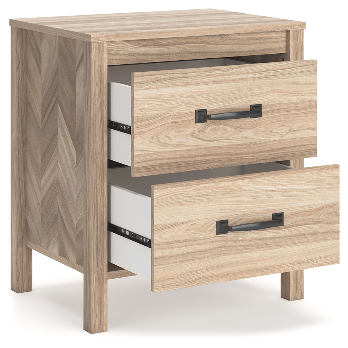 Battelle - Two Drawer Night Stand - Tan - Image 2