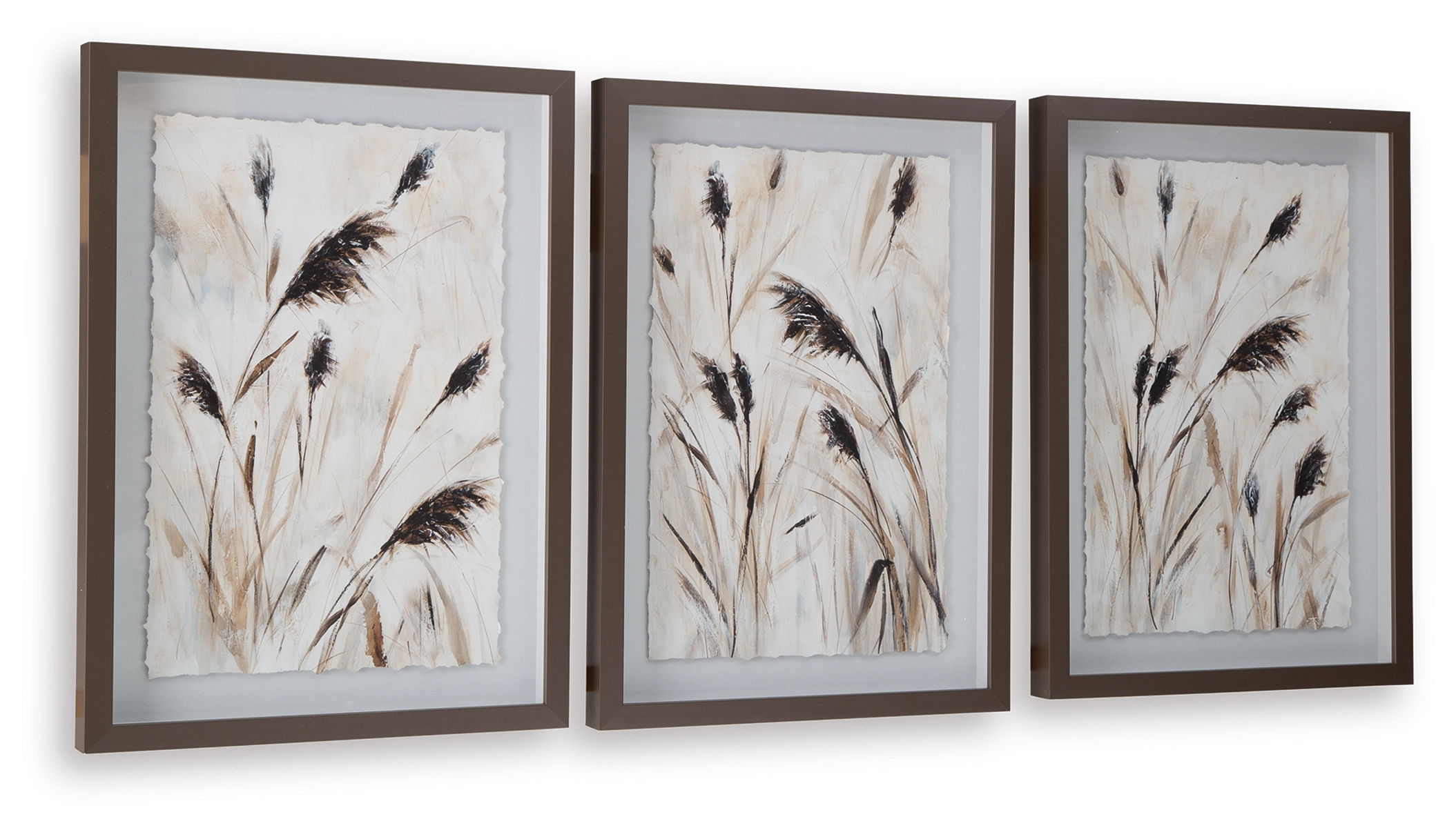 Honslow - Wall Art Set (Set of 3) - Brown / Black / White - Image 3