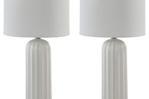 Clarkland - Ceramic Table Lamp (Set of 2) - White