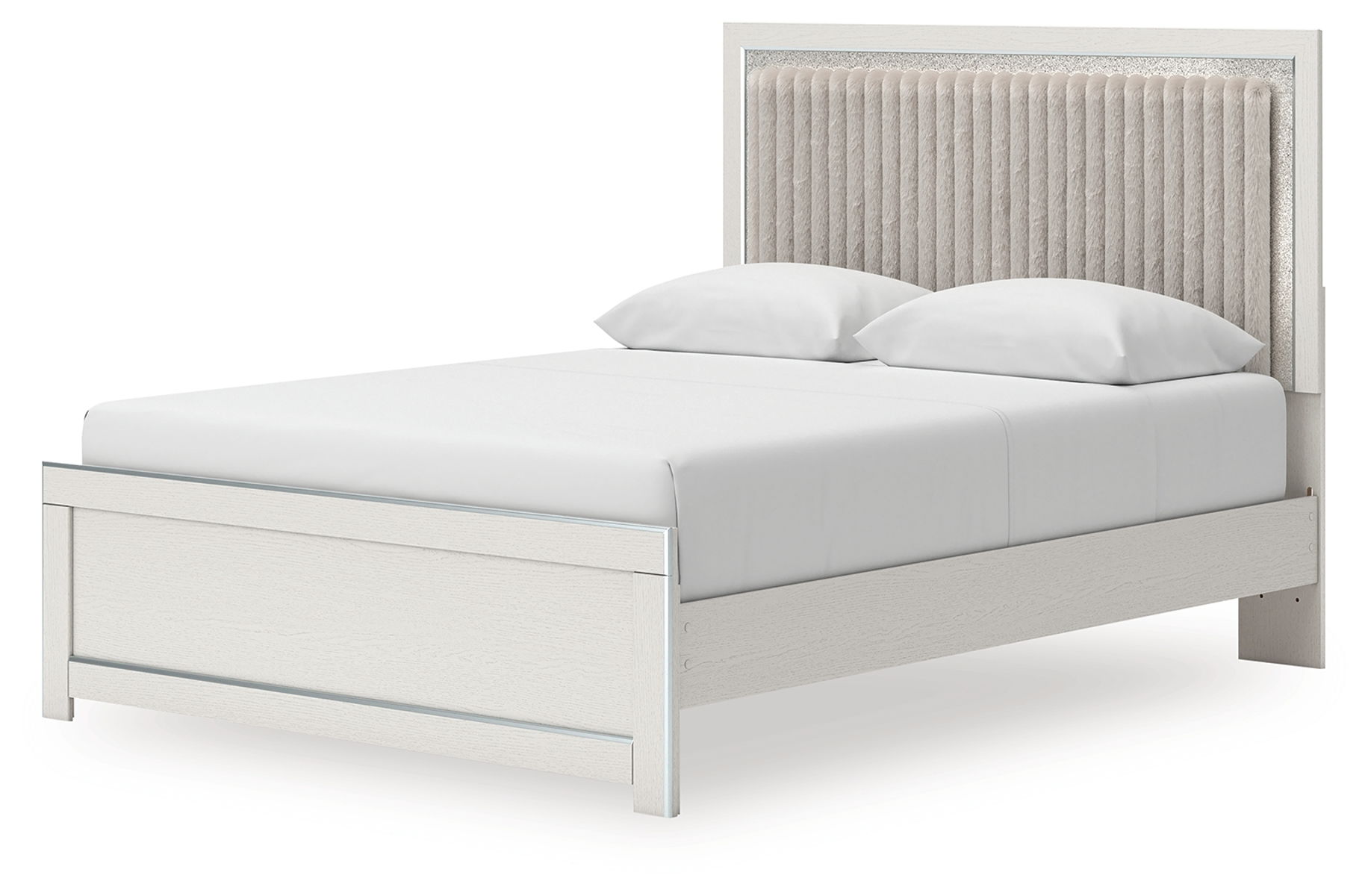 Zuraleus - Upholstered Panel Platform Bed With Roll Slats - Image 2