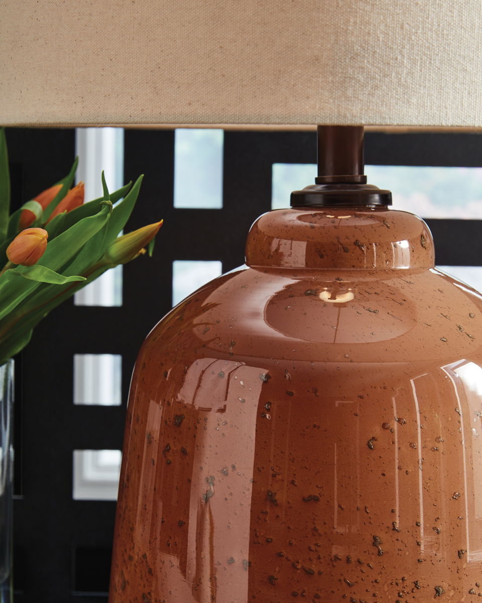 Aaleahya - Glass Table Lamp - Rust - Image 4