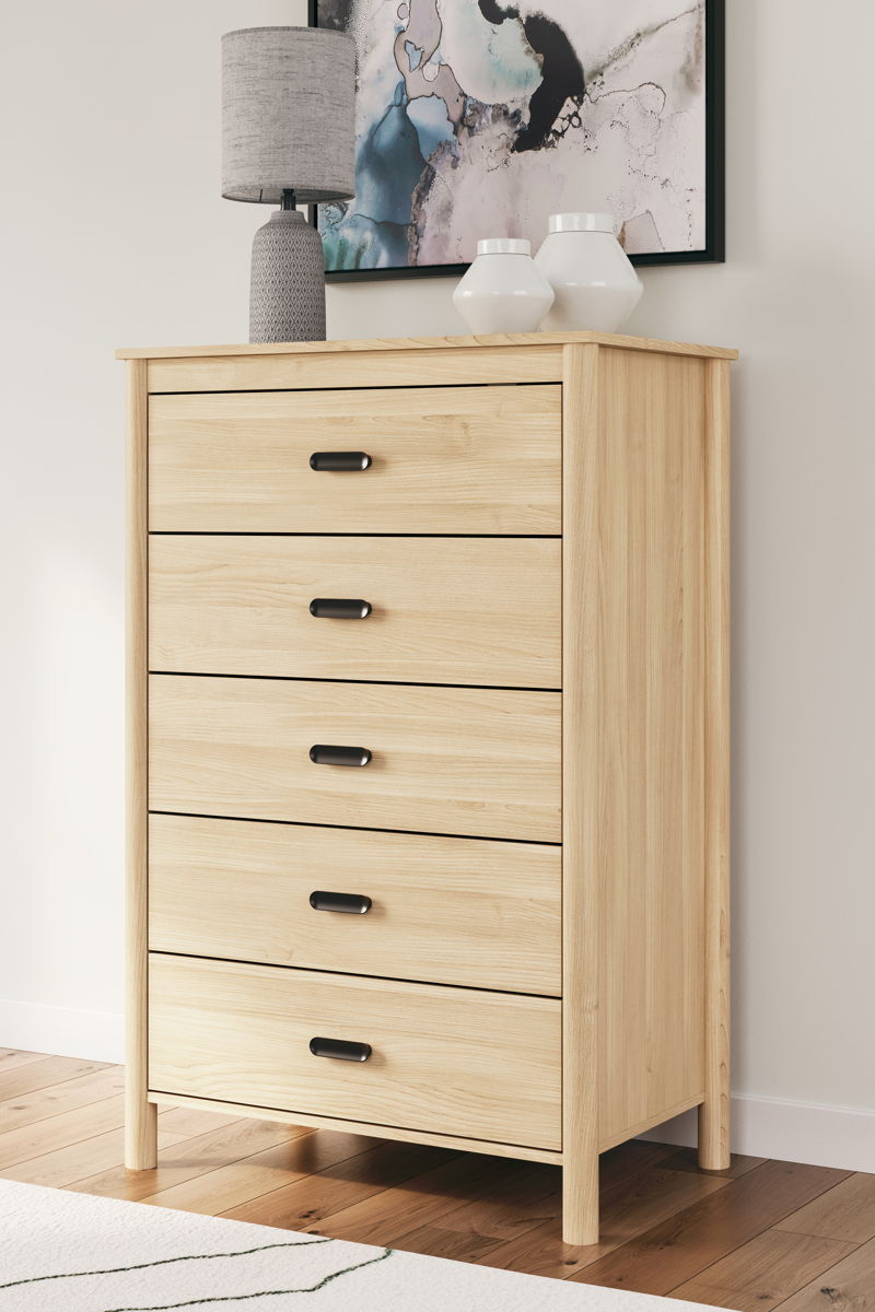 Cabinella - Five Drawer Chest - Tan - Image 2