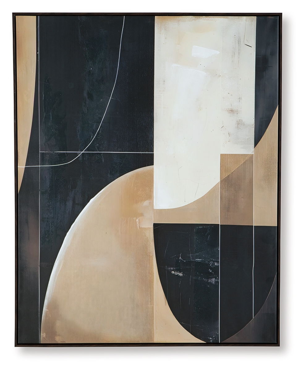 Ewanford - Wall Art - Black / Brown / Tan - Image 4