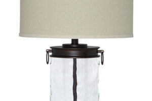 Tailynn - Glass Table Lamp - Clear / Bronze Finish