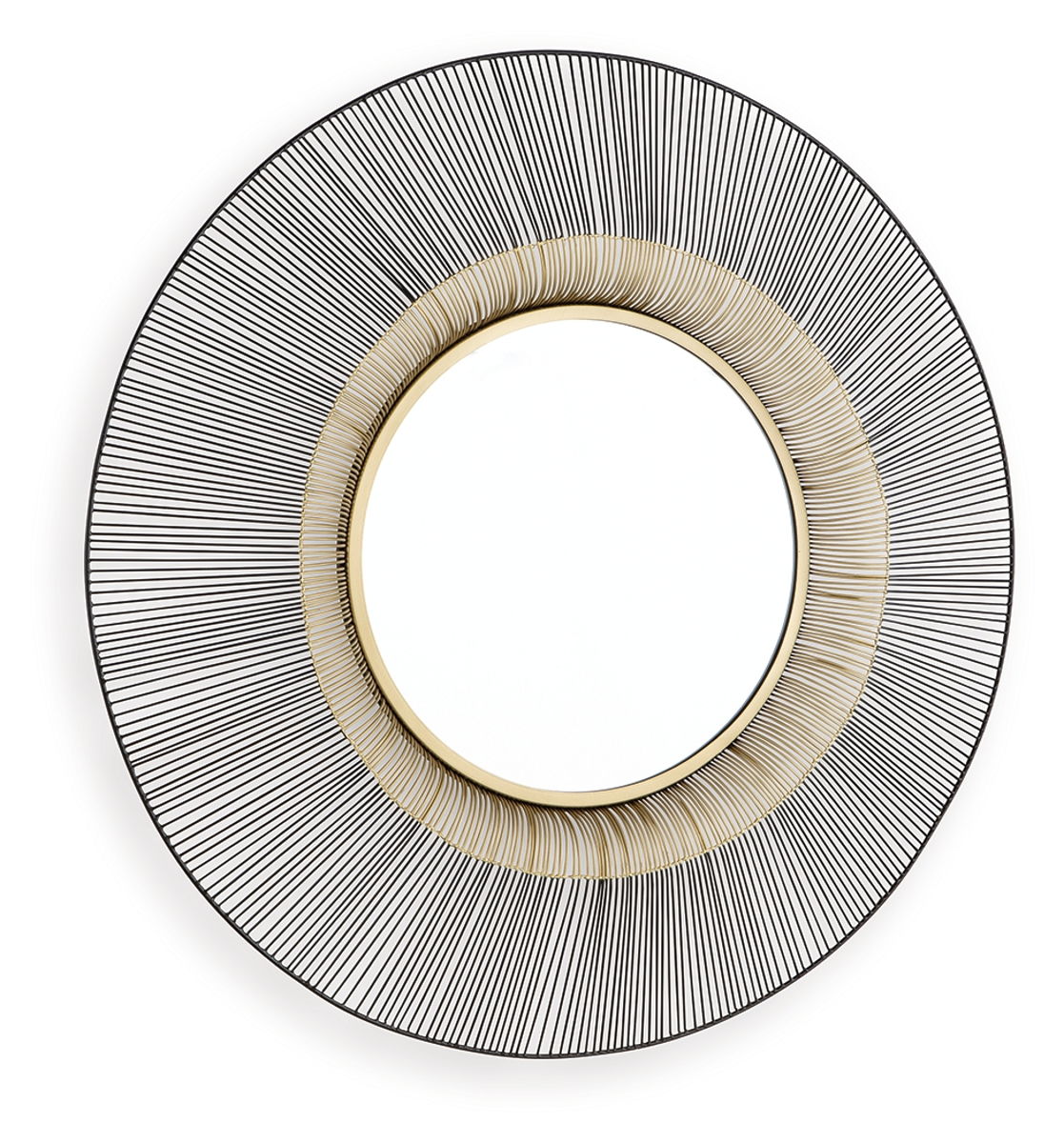 Dallmen - Accent Mirror - Black / Gold Finish - Image 3