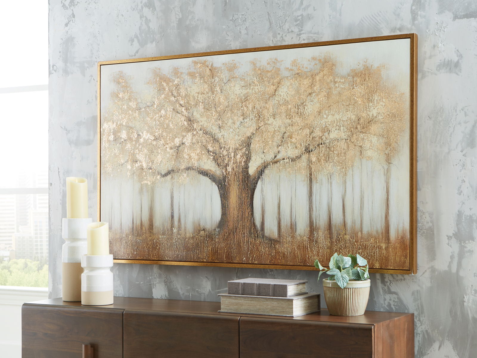 Dalewick - Wall Art - Brown / Gray / Gold Finish - Image 3