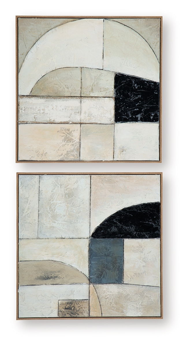 Bexlen - Wall Art Set (Set of 2) - Tan / Taupe / Black - Image 2