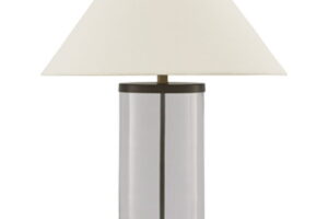Junrow - Glass Table Lamp - Clear / Brown