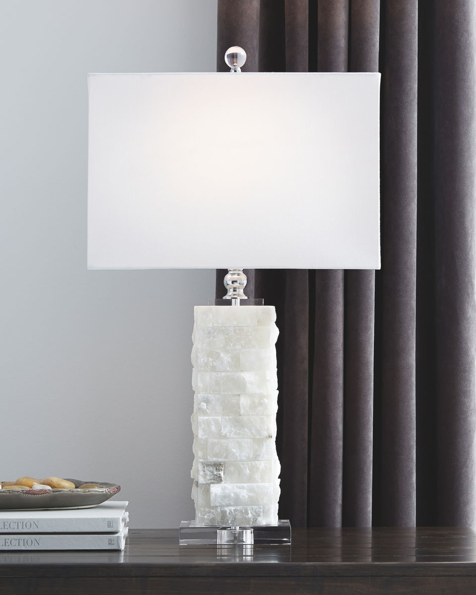 Malise - Alabaster Table Lamp - White - Image 3