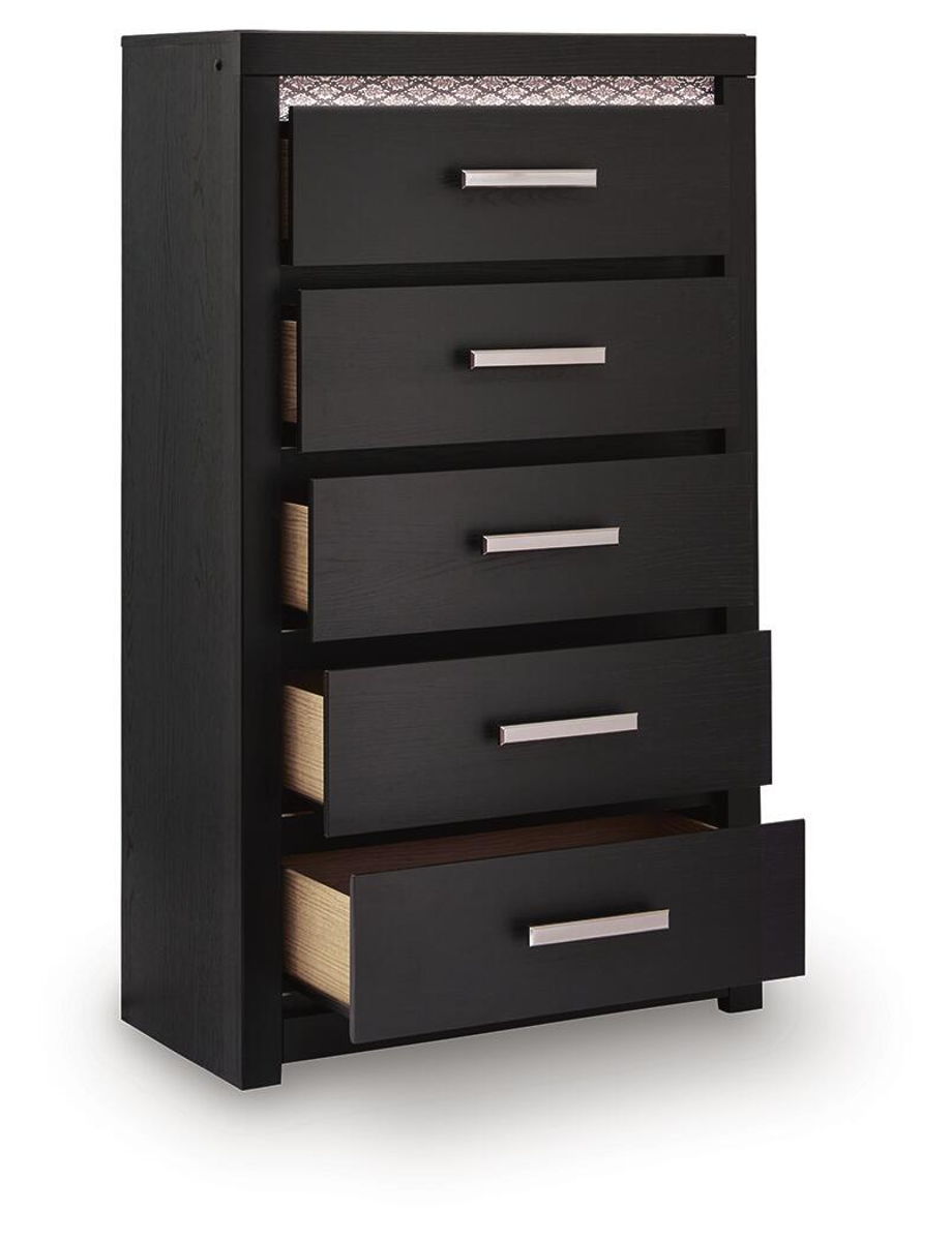 Brizmore - Five Drawer Chest - Black - Image 3