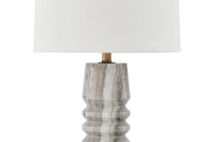 Desmont - Marble Table Lamp - White / Beige / Gray