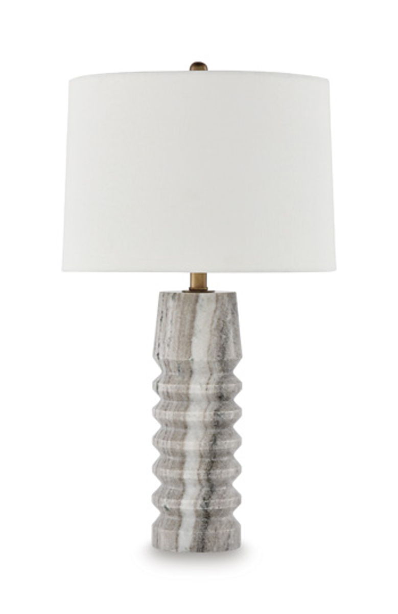 Desmont - Marble Table Lamp - White / Beige / Gray