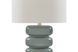 Clayard - Ceramic Table Lamp - Gray Blue