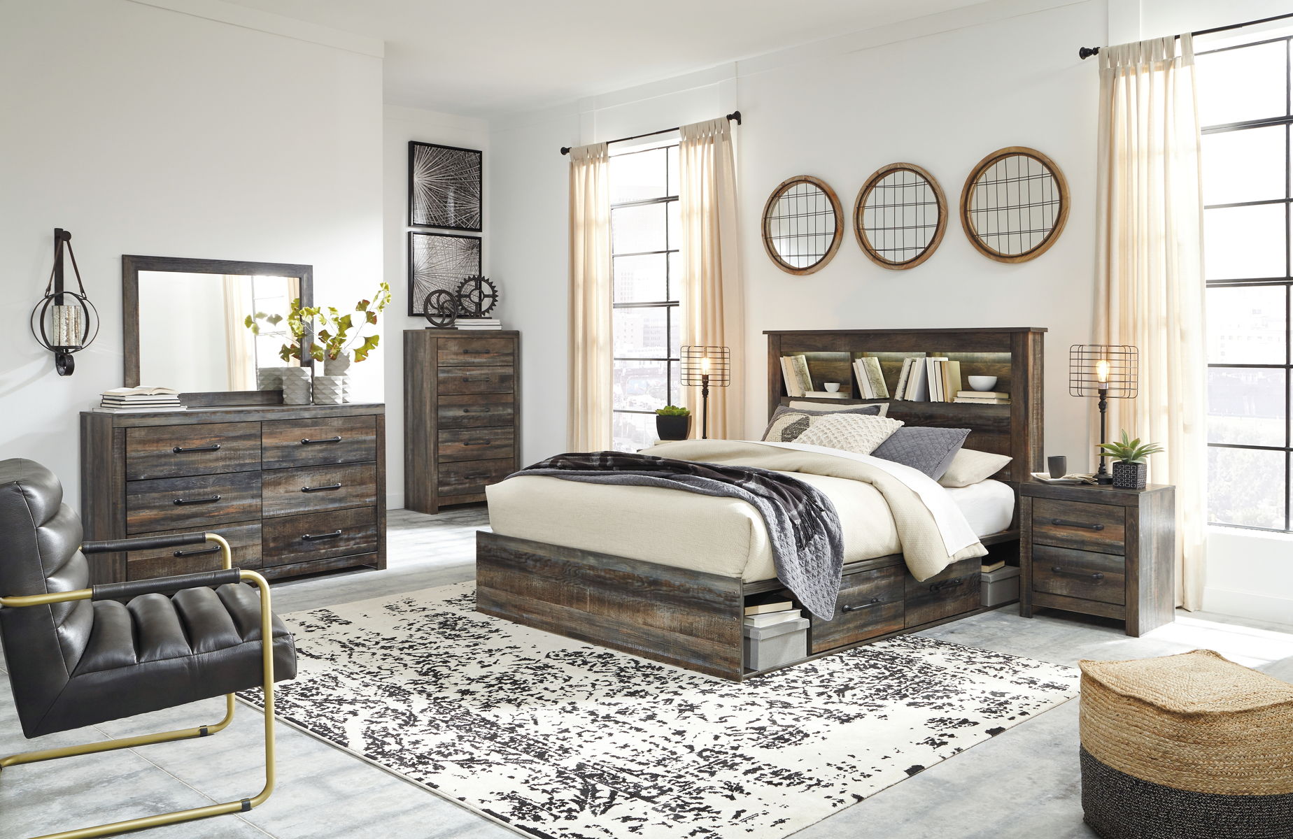 Drystan - Bookcase Bed Set