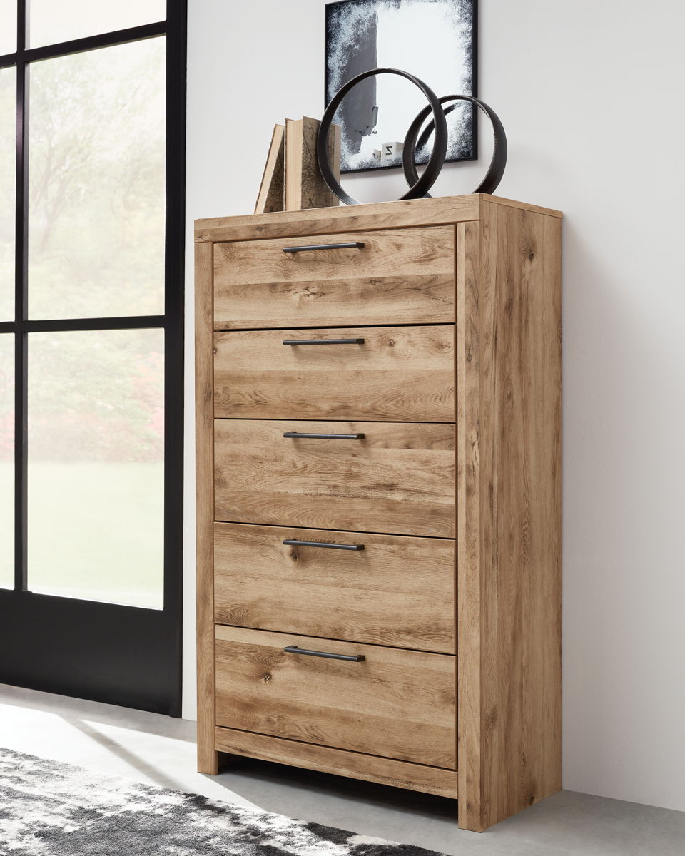 Hyanna - Five Drawer Chest - Tan Brown - Image 2