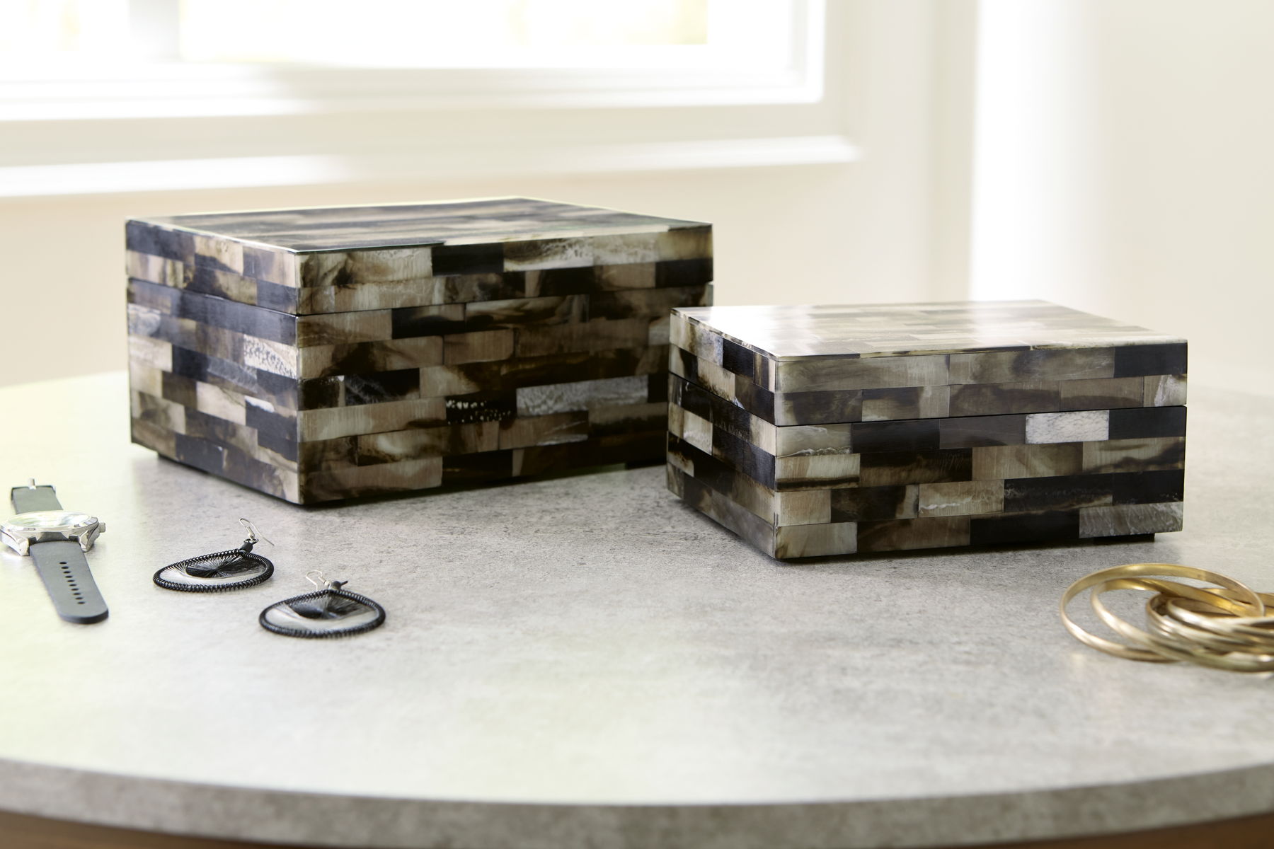 Ellford - Box Set (Set of 2) - Black / Brown / Cream - Image 3