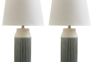 Afener - Ceramic Table Lamp (Set of 2) - Blue / Beige