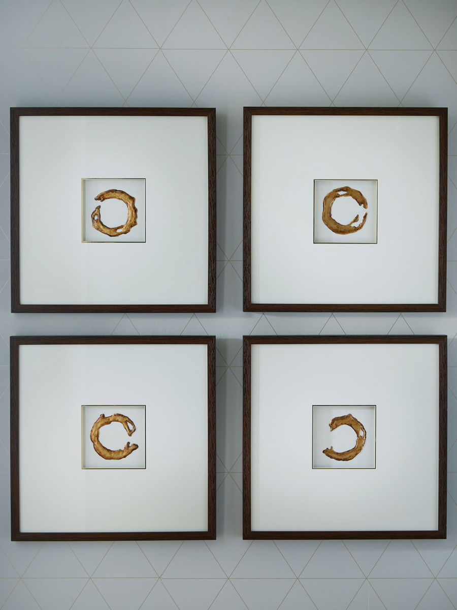 Dallbourne - Wall Art Set (Set of 4) - White / Gold Finish - Image 3